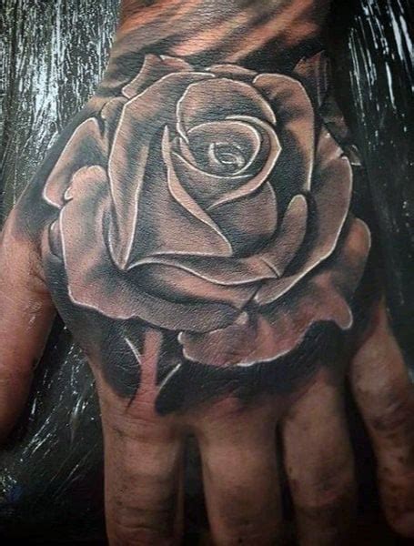 Rose Hand Tattoo Designs