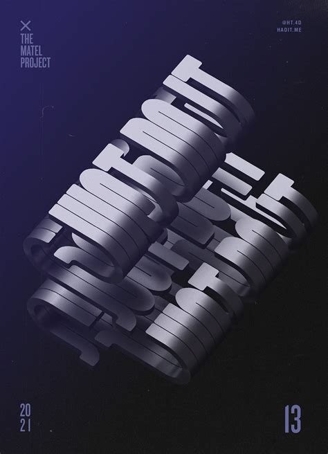 3D Typography Poster Experiments