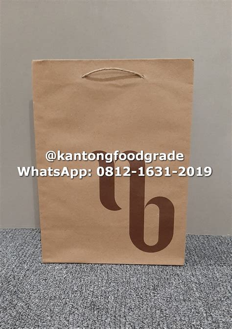 Tas Kertas Kraft Coklat Kantongkertas Kantong Kertas Foodgrade