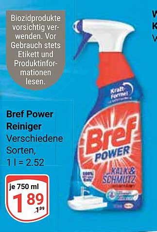 Bref Power Reiniger Angebot Bei Globus 1Prospekte De