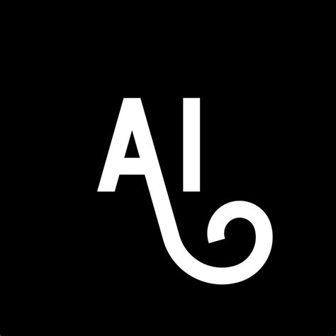 AI letter logo design on black background. AI creative initials letter ...