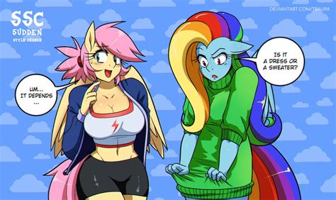 Sudden Style Change | Fluttershy x Rainbow Dash RE by Traupa on DeviantArt