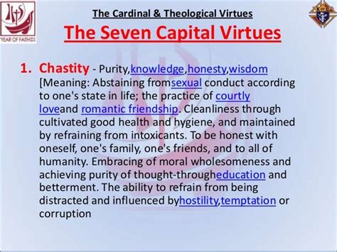 11 Oct 2013 Cardinal And Theological Virtues