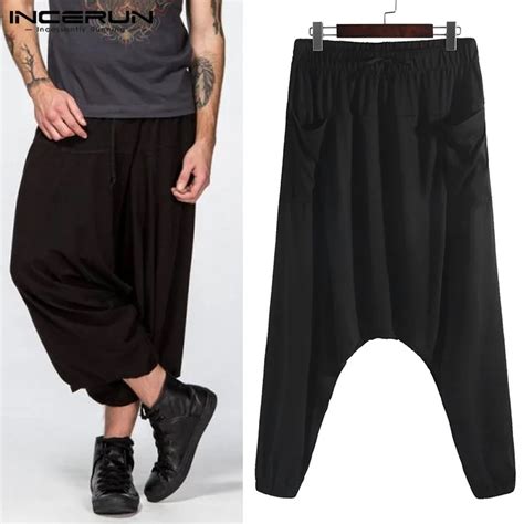 Incerun Hip Hop Masculino Harem Cal As Bolsos Corredores Cor S Lida