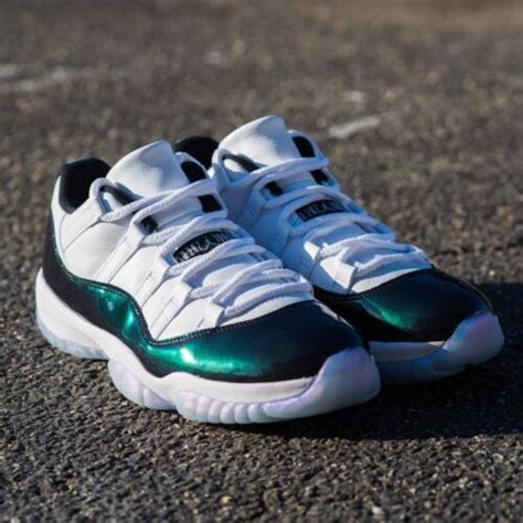 Air Jordan 11 Retro Low Emerald Jubilee Iridescent 528895 145 Mens