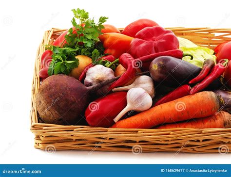 Cesta Legumes Frescos Imagem De Stock Imagem De Jantar