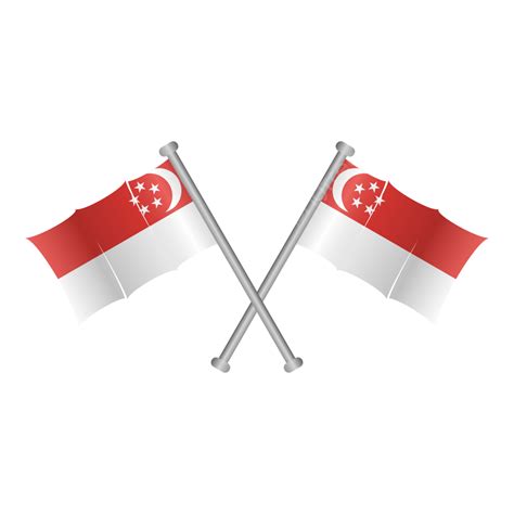 Bendera Singapura Vektor, Singapura, Bendera, Latar Belakang Bendera Singapura PNG dan Vektor ...