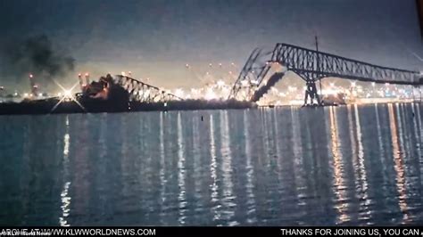 Marylands Key Bridge Collapses After Being Struck By A Container Ship