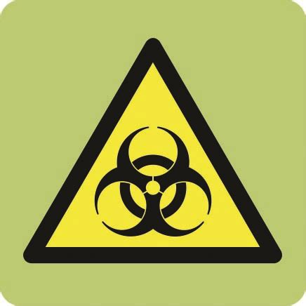 Biohazard symbol in photoluminescent sign | Aura Sign Shop