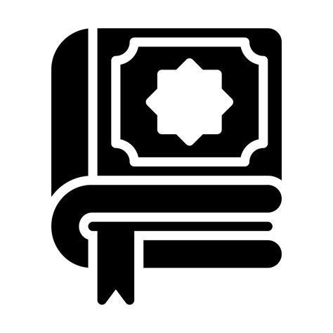 Quran Glyph Style Icon Vector Art At Vecteezy