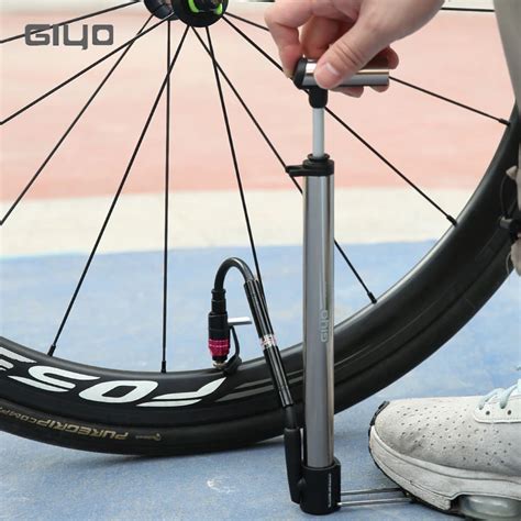 GIYO 140Psi Bicycle Pump With Gauge Presta Schrader Valve Floor