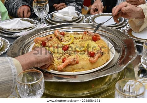 Moroccan Pastilla Bastila Seafood Shrimp Calmari Stock Photo 2266584191