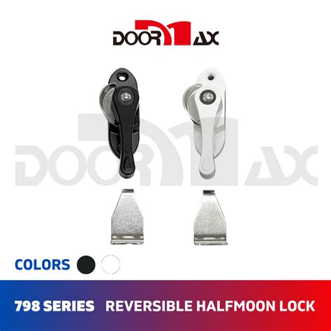 Doormax 798 Series Reversible Half Moon Lock Black White Shopee