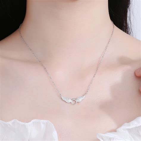 Yuyu 925 Sterling Silver Original Angel Wings Necklace For Women