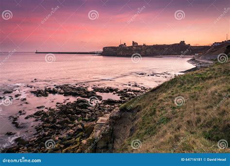 Tynemouth Priory And Castle At Dusk Stock Image Image Of North