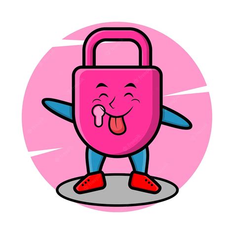 Premium Vector Padlock Mascot Cartoon With Flashy Expression In Cute