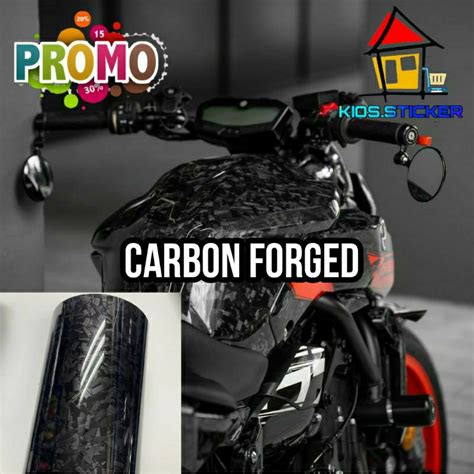 Jual Karbon Forged Hitam Skotlet Carbon Forged Composite Sticker Karbon