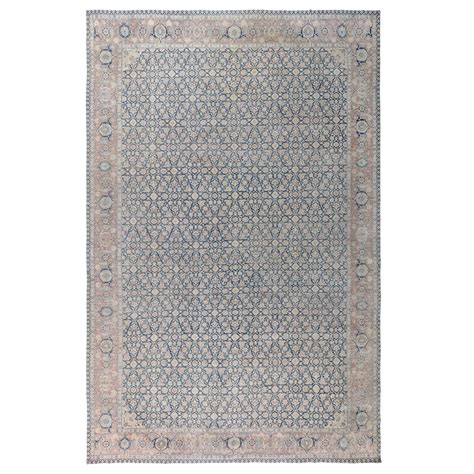 Doris Leslie Blau Collection Antique Persian Tabriz Floral Rug Size