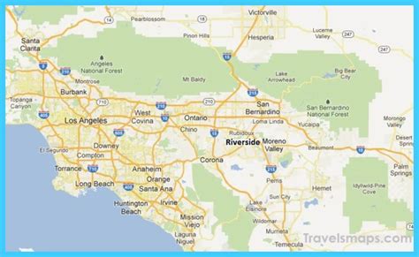 Map of Riverside California - TravelsMaps.Com