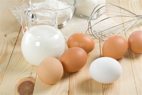 Milk Eggs And Flour Stock Image Image Of Agriculture 27515253