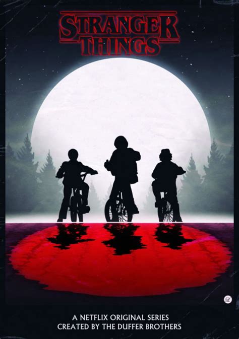 Póster Vintage Stranger Things Tv Series Stranger Things Upside Down