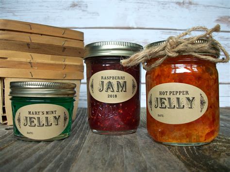 Custom Kraft Oval Canning Labels for home canning fruits & vegetables ...