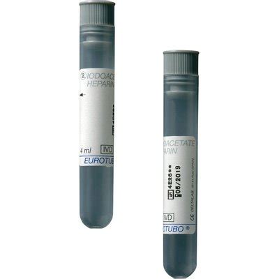 Tube Héparine de lithium et iodoacétate Tube 2 5 ml x 100