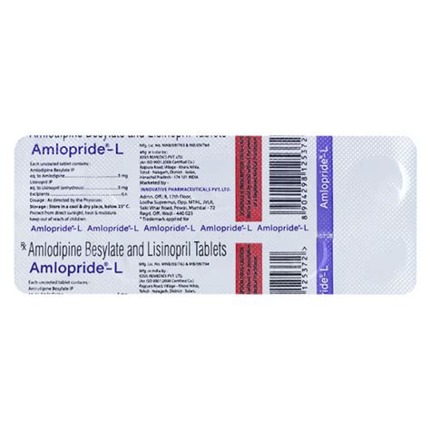 Buy AMLOPRIDE L Tablet 10 S Online At Upto 25 OFF Netmeds