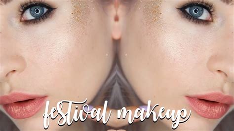 Easy Glitter Festival Makeup Tutorial Youtube