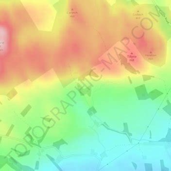 Ochil Hills Hospital topographic map, elevation, terrain