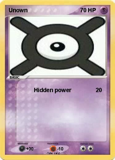 Pokémon Unown 238 238 - Hidden power - My Pokemon Card