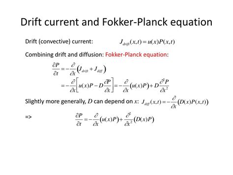 Ppt Lecture Diffusion And The Fokker Planck Equation Powerpoint