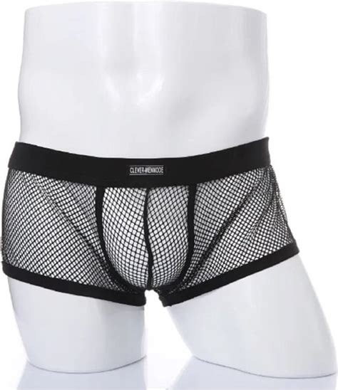 Boxer Short Kant Voor Mannen L Xl Doorzichtig Erotische Sexy