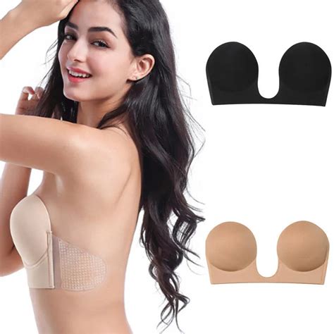 Soutien Gorge Push Up Invisible Sans Bretelles En Silicone Auto Adh Sif