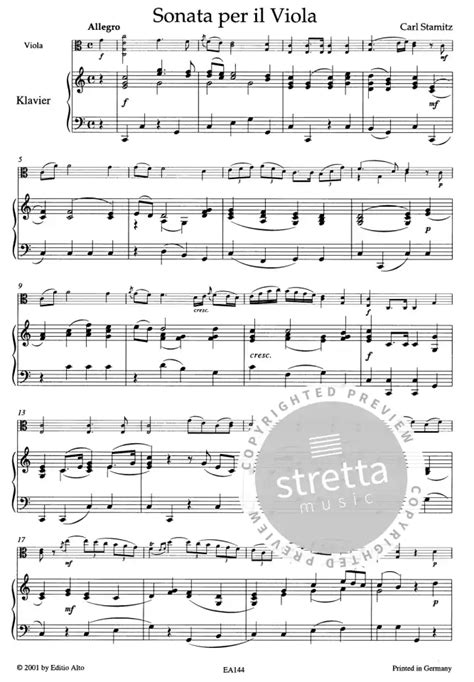 Sonate C Dur Von Carl Stamitz Im Stretta Noten Shop Kaufen