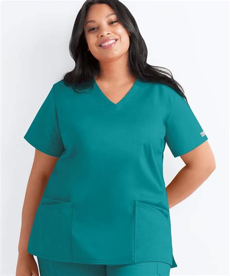 Ua Butter Soft Stretch Plus Size V Neck Scrub Top Plus Size Scrubs