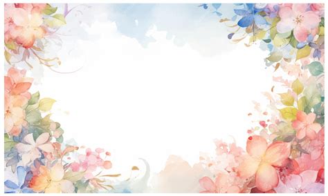 Premium Vector | Watercolor flowers frame