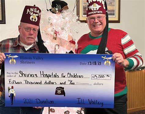 Illinois Valley Shriners donate $15,000 to Shriner Hospital – Cass ...