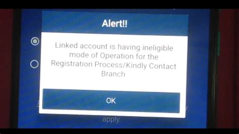 Bank Of India App Login Problem Linked Account Is Having Ineligible