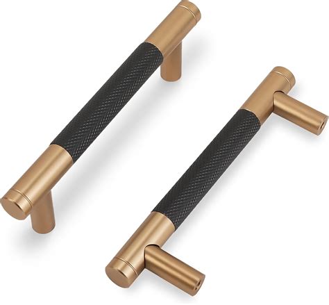 Cotykiley Pack Inch Mm Matte Black And Champagne Bronze Knurled