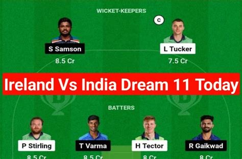 India vs Ireland Dream11 Prediction For 2nd T20 Matches: Check India vs ...