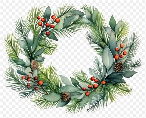 PNG Wreath Christmas Plant Tree Premium PNG Rawpixel