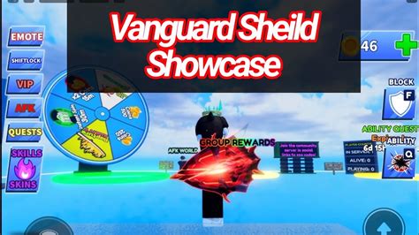 NEW Vanguard Sheild Showcase Blade Ball YouTube