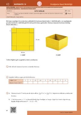 Page 62 12 Sınıf Matematik Beceri Temelli Etkinlik Kitabı