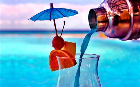 Summer Fruit Cocktails Tropical Drink Hd Wallpaper Pxfuel