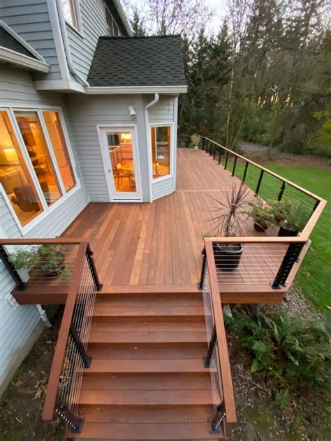 Ipe deck with cable railing | Deck Masters, LLC