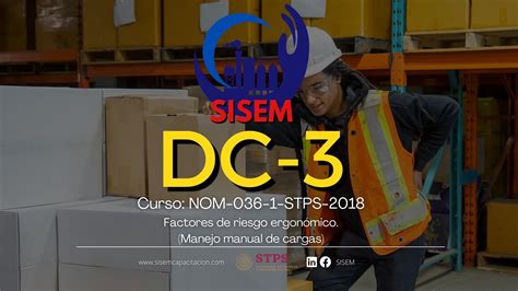 Curso Dc Nom Stps Factores De Riesgo Ergon Mico Manejo