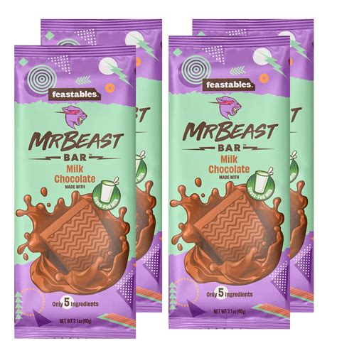 Buy Feastables MrBeast Chocolate Bars – Made With Ingredients (Milk ...