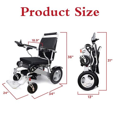 Buy Wcz Lightweight Folding Electric Wheelchair Deluxe Fold Foldable