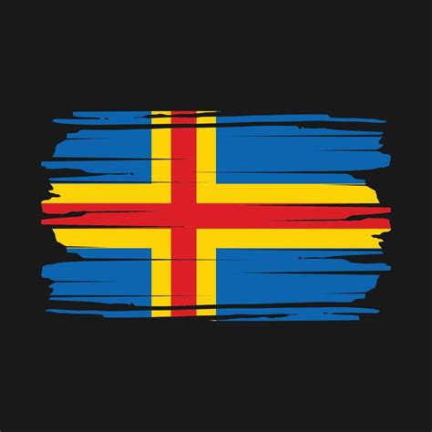 Aland Islands Flag Brush Vector Vector Art At Vecteezy